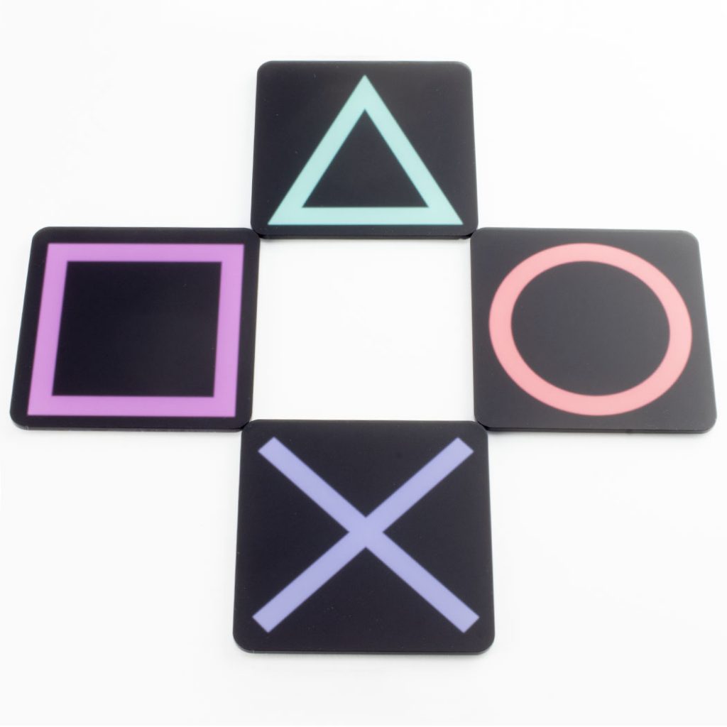 PlayStation Square Buttons Coaster Set