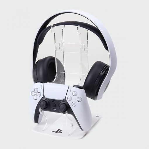 PlayStation Logo Dual PS5 White Controller & Headset Stand