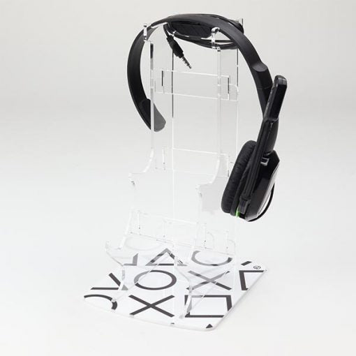 PlayStation Black Buttons Dual PS5 Controller & Headset Stand