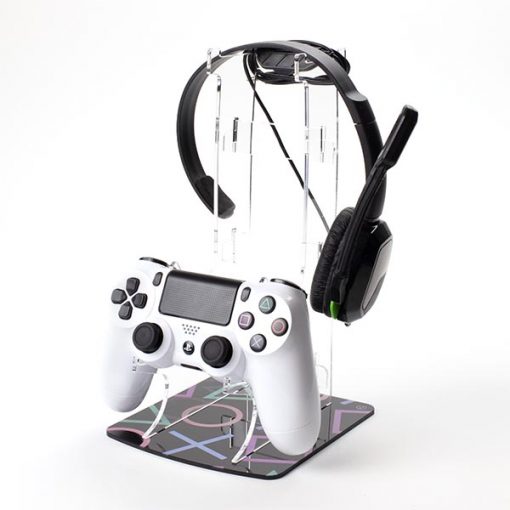 Button Display Stand PlayStation Buttons Dual PS4 Controller & Headset Stand – Gaming Displays