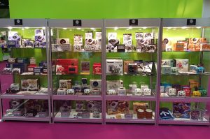Photo of the console variations display at gamescom 2018