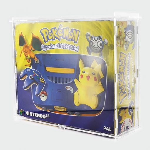 Pikachu Pokémon Nintendo 64 Boxed Console Display Case