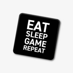 Eat Sleep Game Repeat Single Coaster