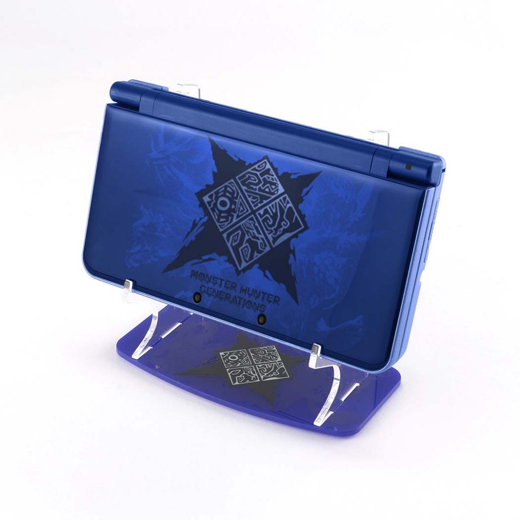 Blue Monster Hunter Generations NEW Nintendo 3DS XL Printed Acrylic Console Display Stand