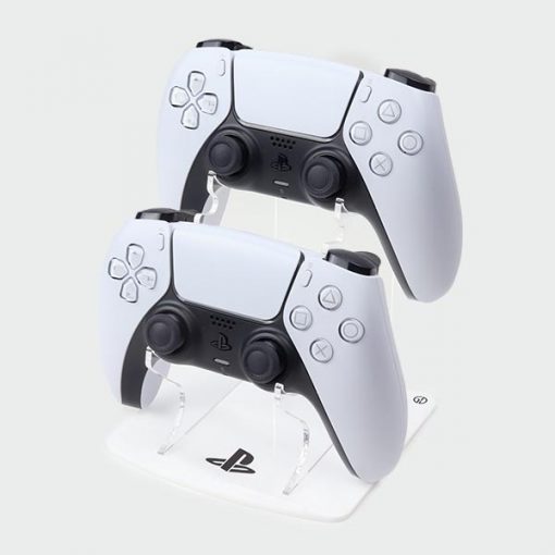 PlayStation Logo PS5 White Double Controller Stand
